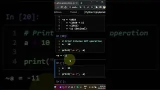 bitwise operator NOT python tamil #python #shorts
