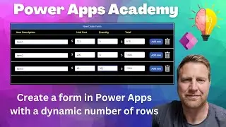 Power Apps: Tutorial to create a form with a dynamic number of rows and save all rows to SharePoint
