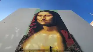 Mona Lisa Miami Mural step 12 with Drone Video