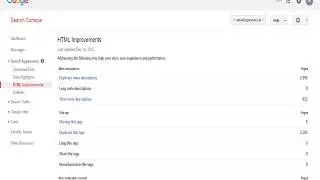 HTML Improvements in Google Webmaster Tools