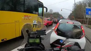 Filtering through Brussels with a Honda CRF300L Rally