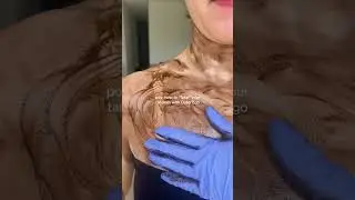Victoria trying out fake tan lines using OUTER EGO! Happy tanning Thursday 🧡🩷 #outerego