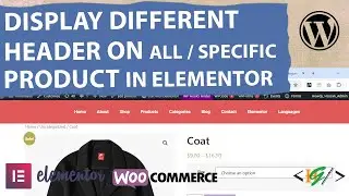 How to Display Custom Header on WooCommerce All Single or Specific Product Page in Elementor Pro