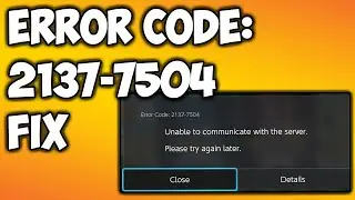 FIX: Error Code 2137-7504 on Nintendo Switch