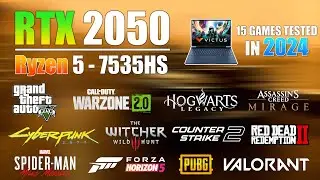Ryzen 5 7535HS RTX 2050 Laptop - Test in 15 Games in 2024