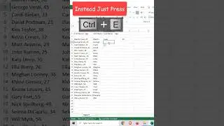 Flash Fill In Excel | How To Use CTRL + E In Excel | Excel Tips - Don't Use Formulas Use Ctrl + E