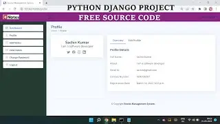 E - Notes Project  || Python Django  || Free Source Code