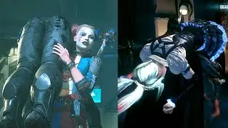 Batman Picks up Harley In Arkham Vs Harley Picks Up Batman Suicide Squad Kill The Justice League