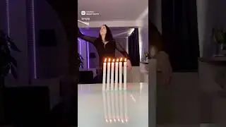 Крутит нунчаки и задувает ими свечи!