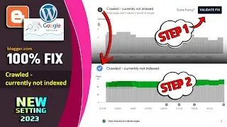 Crawled - Currently Not Indexed in Blogger | Google Search Console Error Fix [2023]