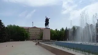 Площадь Чапаева. Вокзал. Уральск июнь 2022