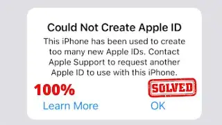 How to Fix Could Not Create Apple ID |This iPhone Has Been Used to Create Too Many New Apple ID 2022