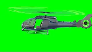 Helicopter - Green Screen Video