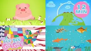 50 States Song + Shark Song & More Nursery Rhymes for Kids by #booboogaga