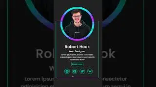 Animated Profile Card using HTML & CSS #animation #coding #signinform #python #html5