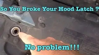 How to open stuck jammed hood from broken cable BMW e36 BEST WAY in under 30 seconds !!!