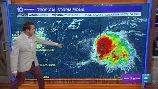 Tropical Storm Fiona still moving toward Caribbean islands