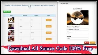 Creating a Simple Image Update in PHP | How to edit and update image in PHP | Code Hunter