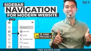 Creating a Modern Responsive Sidebar Navigation for Your Website with HTML CSS & JS 🔥
