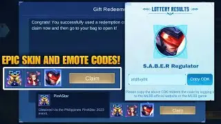 CLAIM FREE EPIC SKINS AND BATTLE EMOTES REDEEM CODES FROM NEW MLBB WEBSITE EVENTS