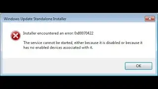 HOW TO FIX 0x80070422