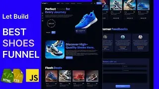 Let built animated shoes sales funnel with HTML, CSS, and JAVASCRIPT - Modern Responsive Web Design