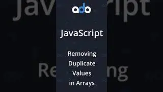 Easily Remove Duplicate Values in Arrays with JavaScript #shorts