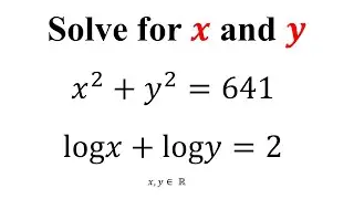 Can you solve this system of equations? | Algebra | logarithm | Math Problem | Easy Solution