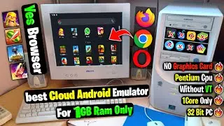2024 Online Android Emulator For 1GB Ram Dual Core PC | NO GRAPHICS CARD | 32 Bit | NO VT