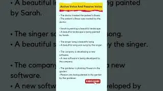 Active Voice And Passive Voice | part 2 