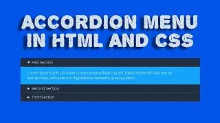 Simple Accordion Menu Using HTML and CSS