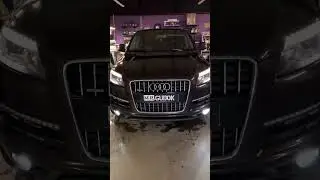 Наши ПТФ для AUDI Q7 - установка на авто - сравнение со штатной