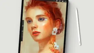 Procreate Digital Portrait Painting Process (Timelapse)