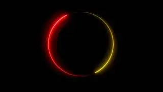 Neon Light Round Frame | GLOWING BORDER | Animated loop Background | Black Screen | VFX | Frame you