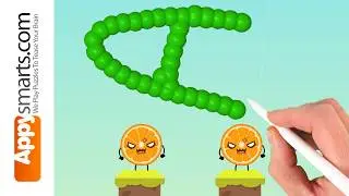 Letters Vs Oranges - Draw and Destroy Logic Puzzle - Gameplay by Appysmarts