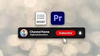 Fully Customizable YouTube Subscribe Button .MOGRT for Adobe Premiere Pro