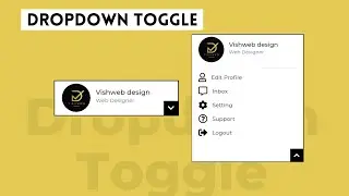 User Account Dropdown Menu toggle using Html CSS & Vanilla Javascript