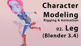 Blender 3.4 Leg modeling tutorial #videosforfreeeducation