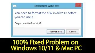 You need to format the disk in drive before you can use it -2024 - Win 10/11 | 100% Recovered Data