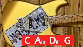 Pop Ambient Guitar Backing Track C Major | C A Dm G chords