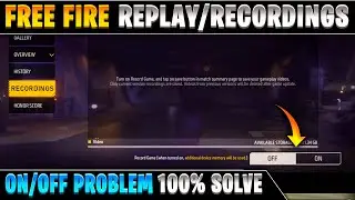 Solve free fire replay / recordings option on problem | current device does not support this feature