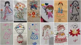 Awesome Doll Embroidery Designs||Beautiful and Unique girl and Doll Embroidery Ideas for beginners||