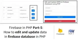Firebase in PHP Part-5: How to edit and update data in firebase in PHP