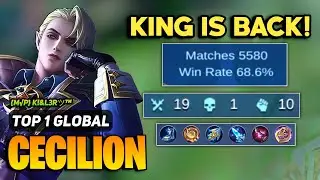 CECILION KING! Brutal Gameplay [ Top 1 Global Cecilion Best Build ] By {M√P} K!&L3Rツ™ - MLBB