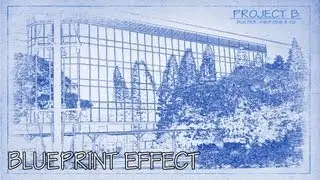 Photoshop CS6 Blueprint Effect