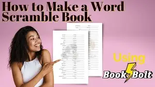 How to Make a Scramble Puzzle; Amazon KDP Low Content Books