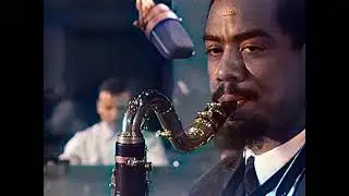 Charles Mingus & Eric Dolphy, Palais des Congrès de Liège, Belgium,  April 19th, 1964 (Colorized)