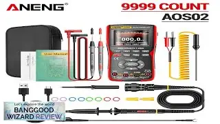 ANENG AOS02 9999 Counts Digital Professional Oscilloscope Multimeter 48M/S 10MHZ PC Waveform Review