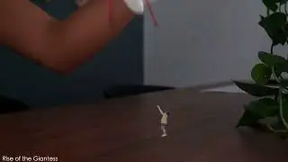 Giantess Andrea squash tiny man for fun!