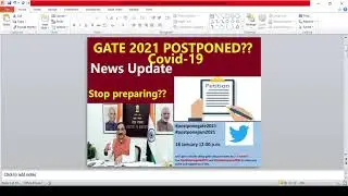 GATE 2021 Postponed???Covid19||Will GATE 2021 will get postponed due to Covid-19